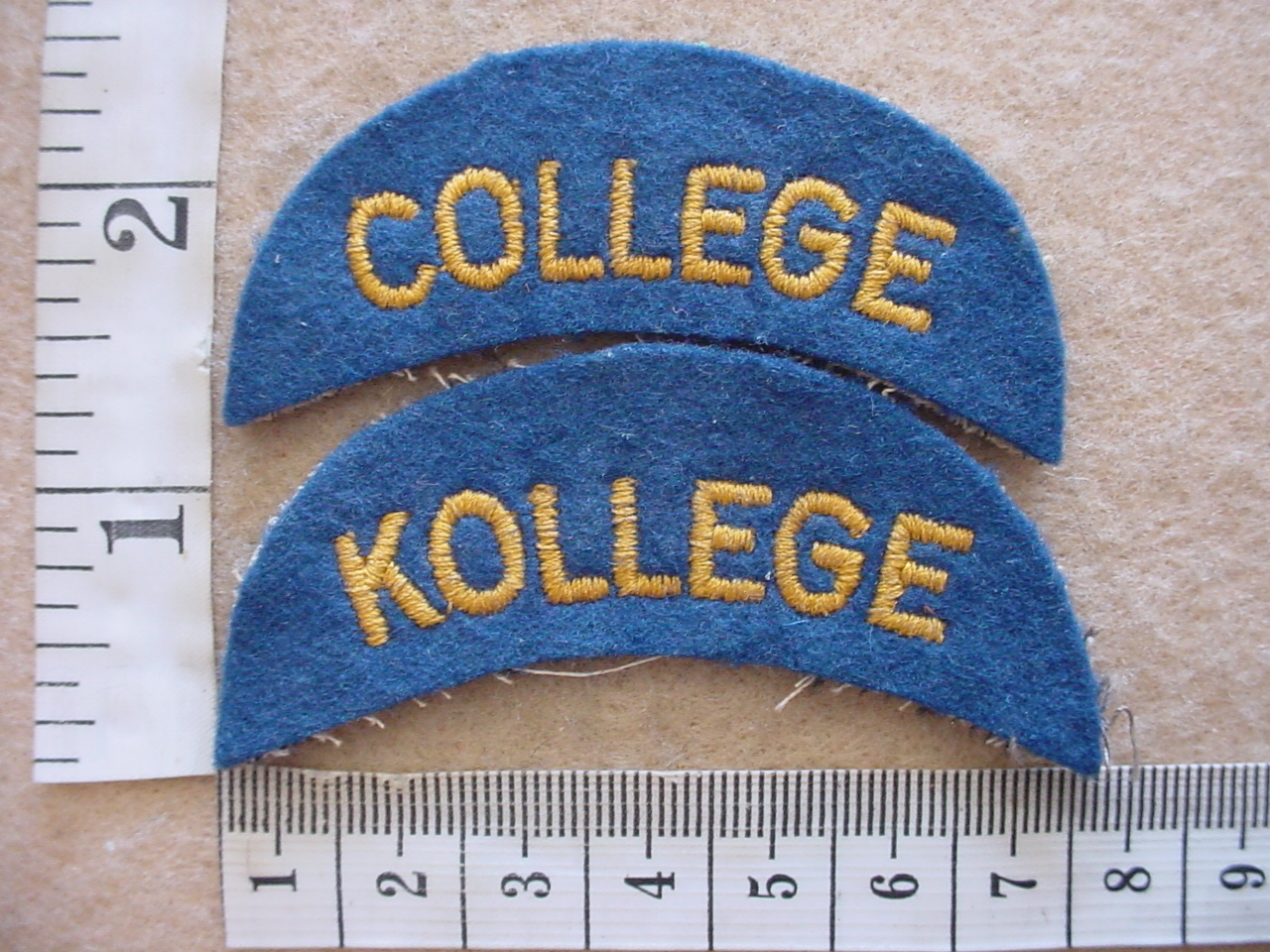 9946 South African Police College shoulder titles (AD3485-AD3490)