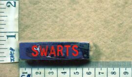 10986 South African Army name badge SWARTS (Army SA)