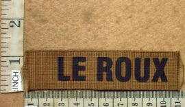 6911 SA Army name tape, Le Roux (Army SA)