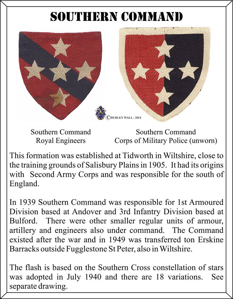 10508 British Army Southern Command Royal Engineers arm patches (BACI14) - Image 3