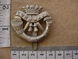 10593 Duke of Cornwall's Light Infantry cap badge (BBA 208)