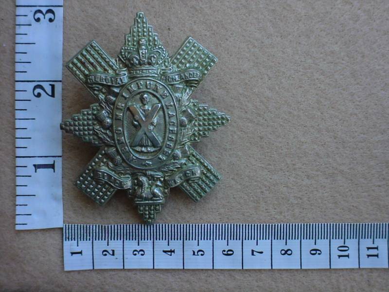 1842 Black Watch (Royal Highland Regiment) QVC cap badge (Ref. BBA 48)