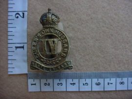 1866 4th Queens Own Hussars cap badge (Ref. BBA 84)