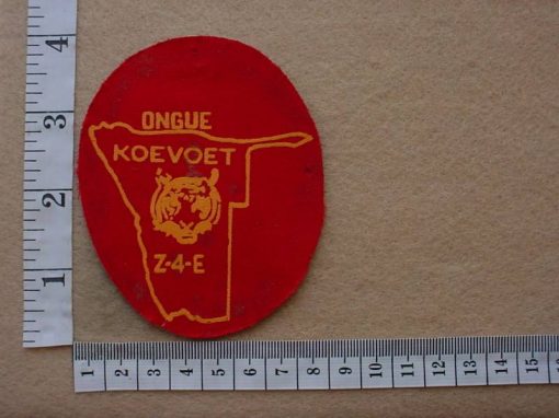 2285 SWA Police Koevoet Ongue arm flash, Call Sign Z-4-E (Ref. C1005)
