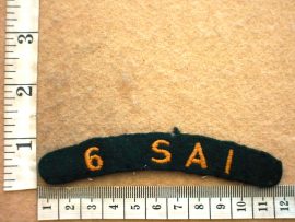 10163 6 South African Infantry shoulder title (C1027)