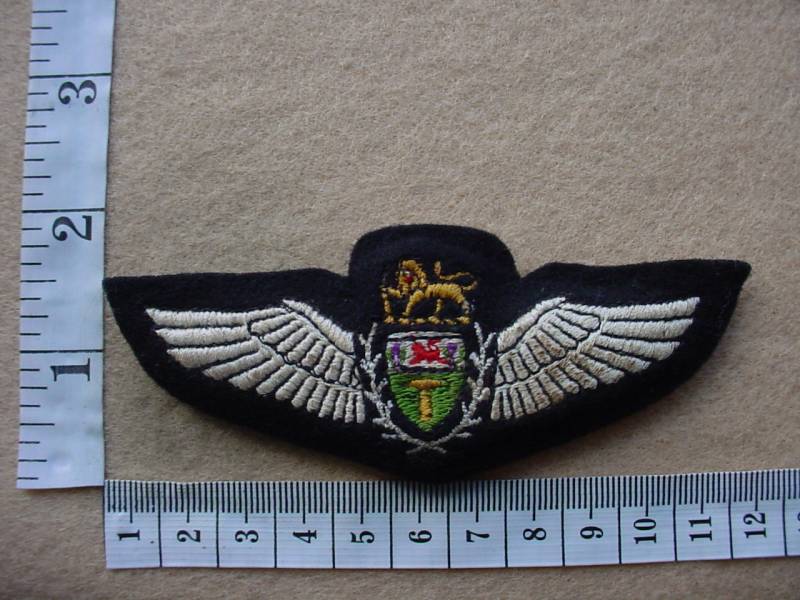 1970 Rhodesian Air Force Pilot wings (C435)