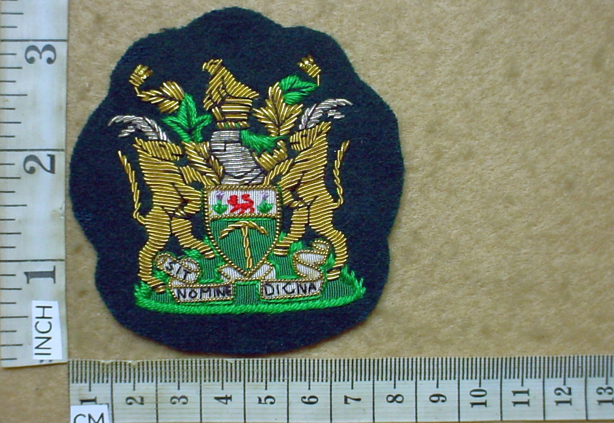 2043 Rhodesian Army Regimental Sergeant Major rank badge, Greens Dress (C680)