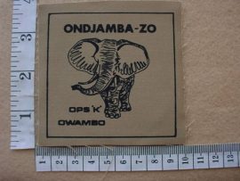 2249 SWA Police Koevoet Ondjamba Ops K arm flash, Call Sign ZO, Owambo (Ref. C935)