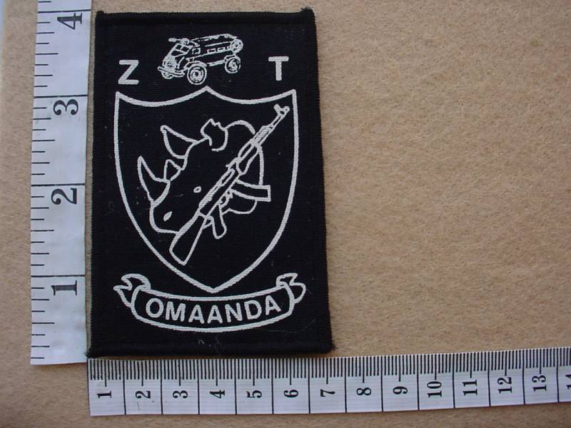 2253 SWA Police Koevoet Omaanda arm flash, Call Sign ZT (Ref. C939)
