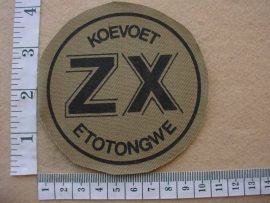 2258 SWA Police Koevoet Etotngwe arm flash, Call Sign ZX (Ref. C943)