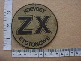 2257 SWA Police Koevoet Etotngwe arm flash, Call Sign ZX (Ref. C943)