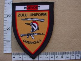 2260 SWA Police Koevoet Ombangula arm flash, Call Sign Zulu Uniform (Ref. C947)