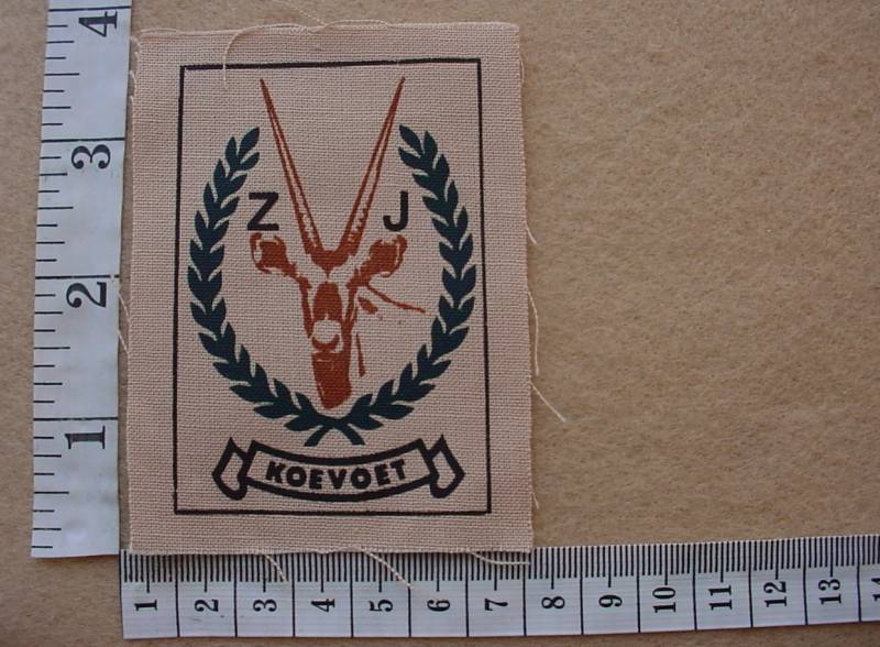 2262 SWA Police Koevoet arm flash, Call Sign ZJ (Ref. C949)