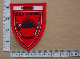 2266 SWA Police Koevoet Oshiningu arm flash, Call Sign Zulu Quebeck (Ref. C959)