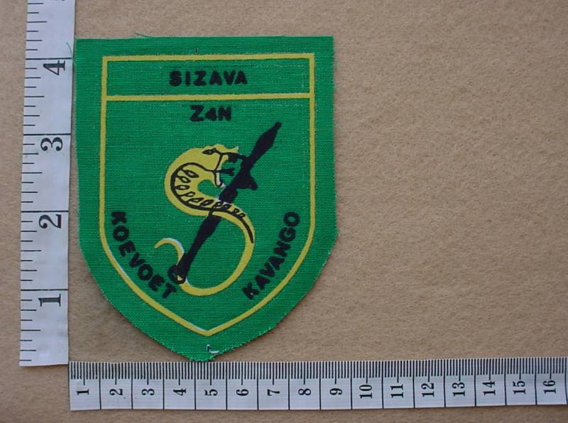 2268 SWA Police Koevoet Kavango Sizava arm flash, Call Sign Z4N (Ref. C963)