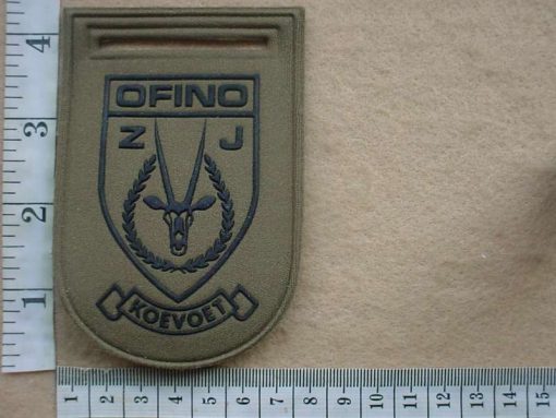 2281 SWA Police Koevoet Ofino arm flash, call sign ZJ (C988)