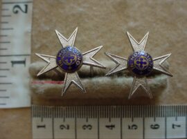 3495 South African Corps of Chaplain's epaulette rank badges (CO1114/DW1 75 11)