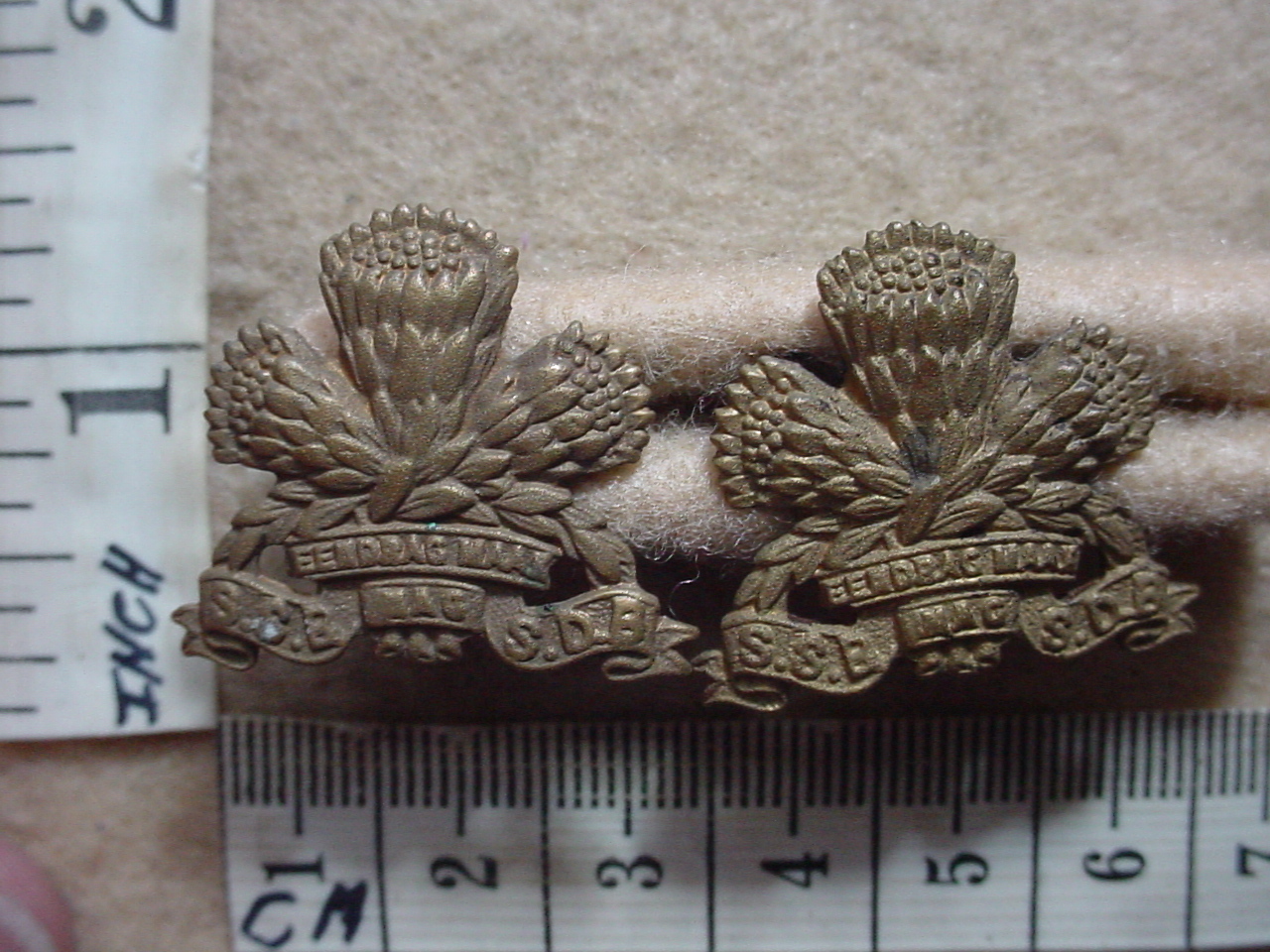 729 Special Service Battalion (Armoured Cars and Tank Corps) collar badges (CO1290)