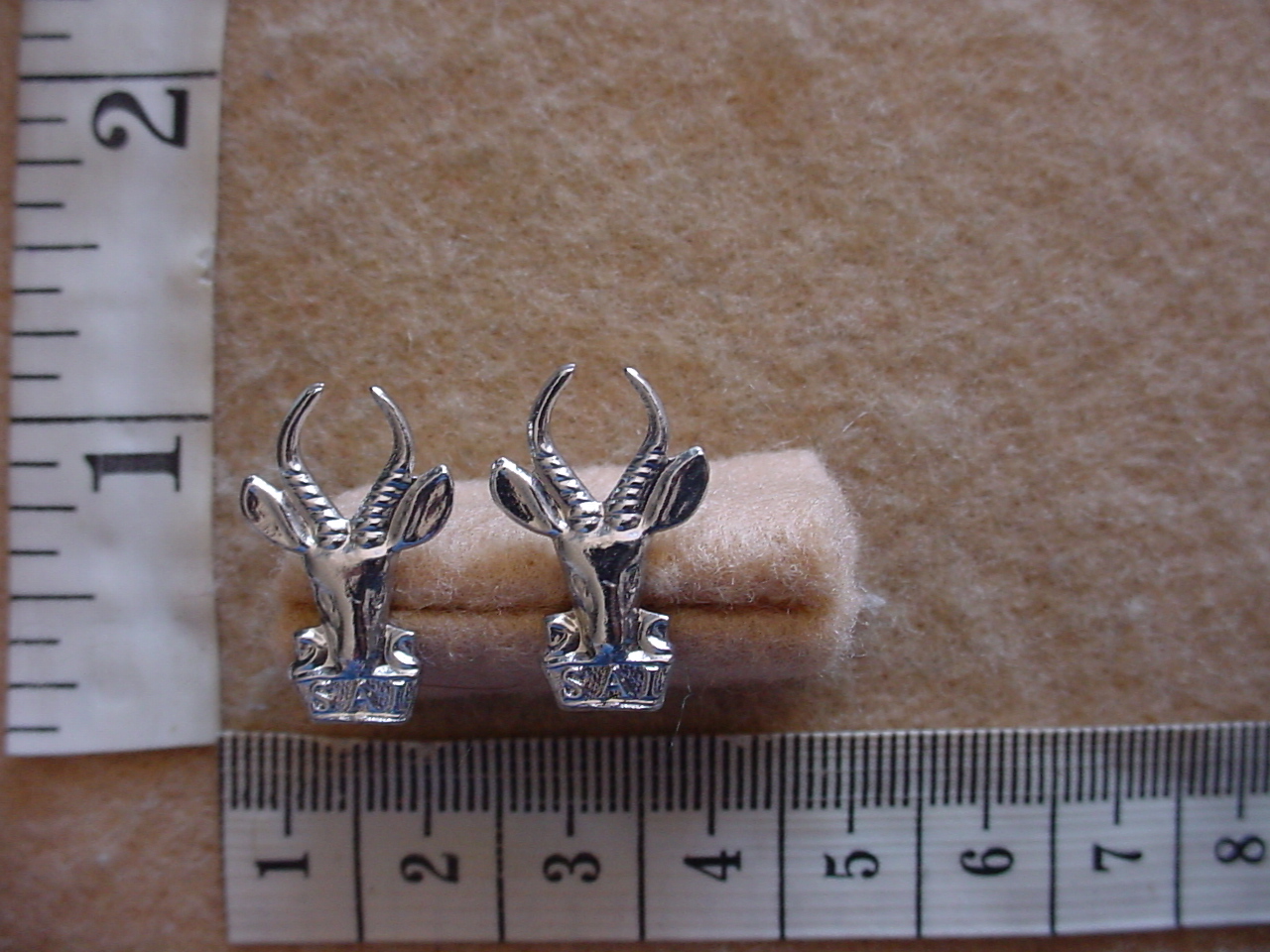 5057 South African Infantry collar badges, mess dress size (CO1309)