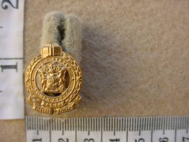 6967 SA Railways Police mess dress collar badge  Officers gilt (Ref. CO1980)