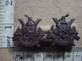 164 Cape Town Highlanders collar badges, pair, WW2 (CO232-CO234)