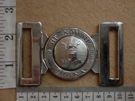 7802 Rhodesian Army belt buckle, Infantry, Green's Dress, 1st issue (CO2589)