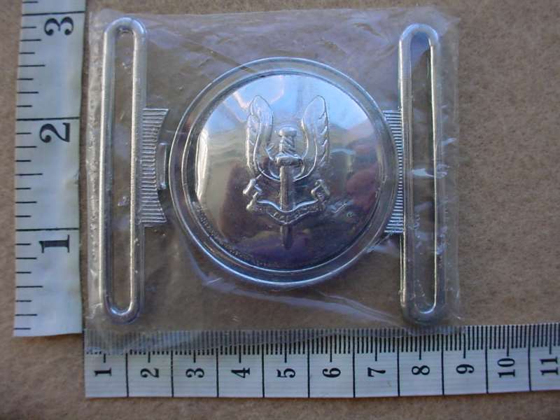 7190 Rhodesian Special Air Service stable belt buckle, 2nd issue, with Reuteler stamp (CO2595)