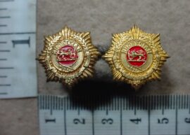 1497 Rhodesian Army Services Corps collar badges, Officers gilt (CO3133-CO3134)
