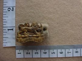 1528 4th Rhodesian Artillery Anti Tank Battery collar badge, mess dress size (CO3145)