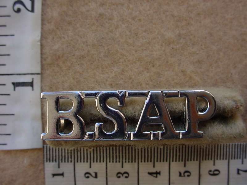 10033 Rhodesian British South Africa Police Cadets and Women shoulder title (CO3366)
