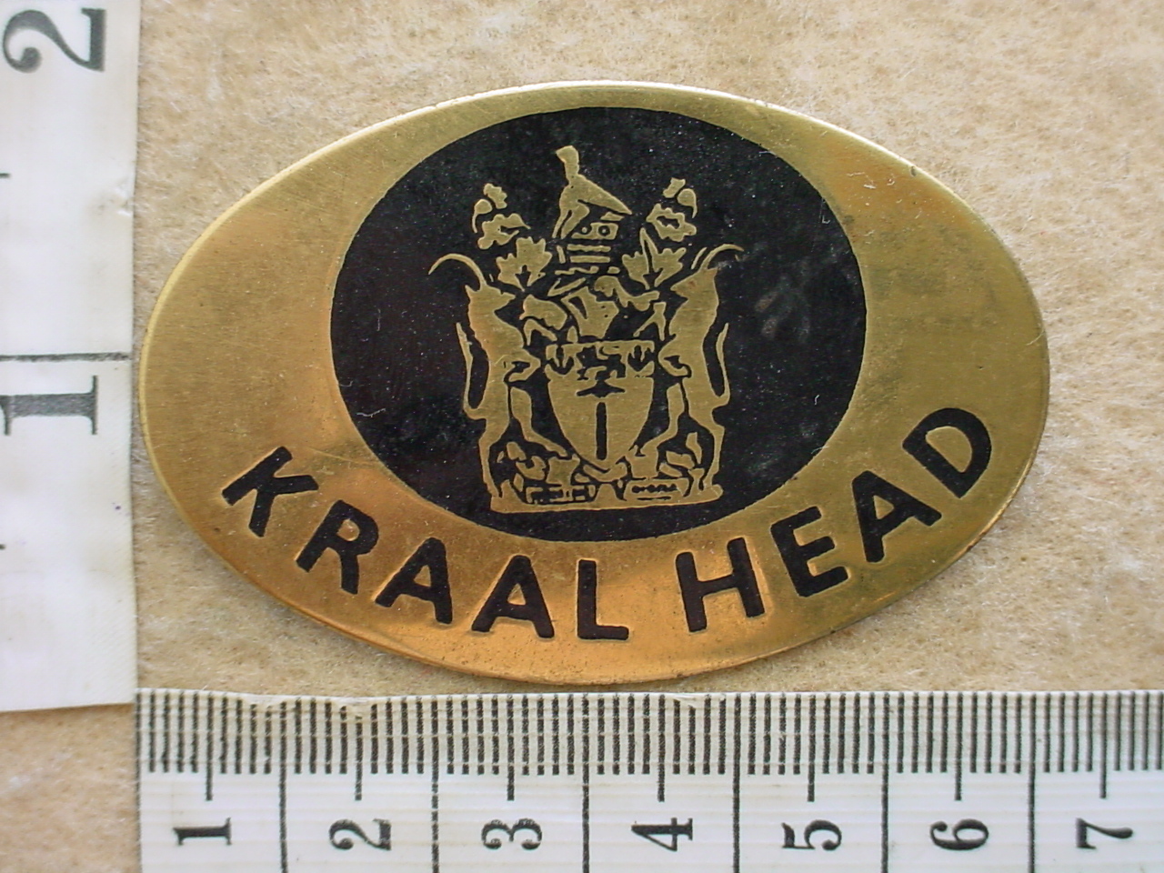 8325 Rhodesian Internal Affairs Kraal Head badge (CO3450)