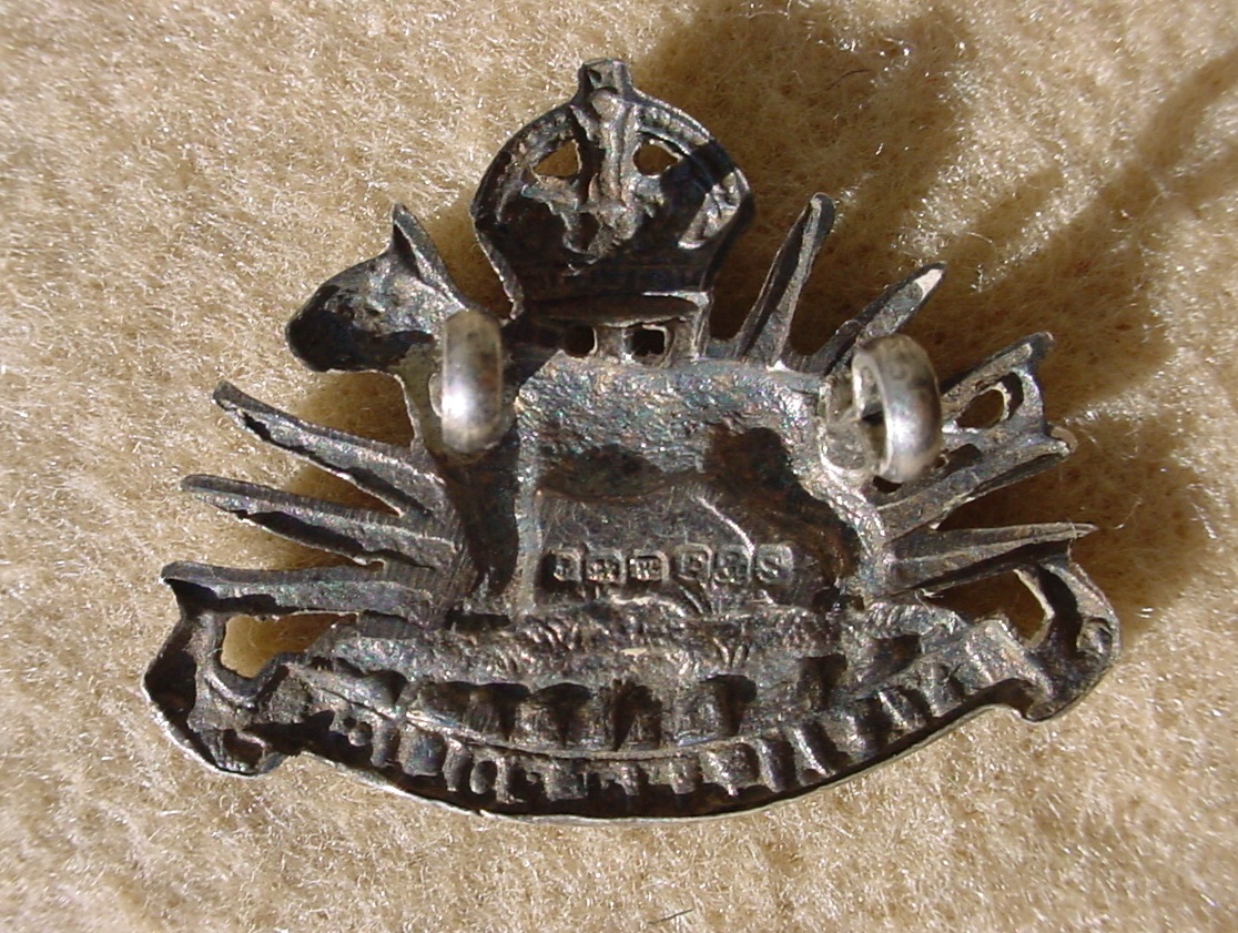 10449 Nyasaland Police collar badges, Officers Silver (CO3672) - Image 3