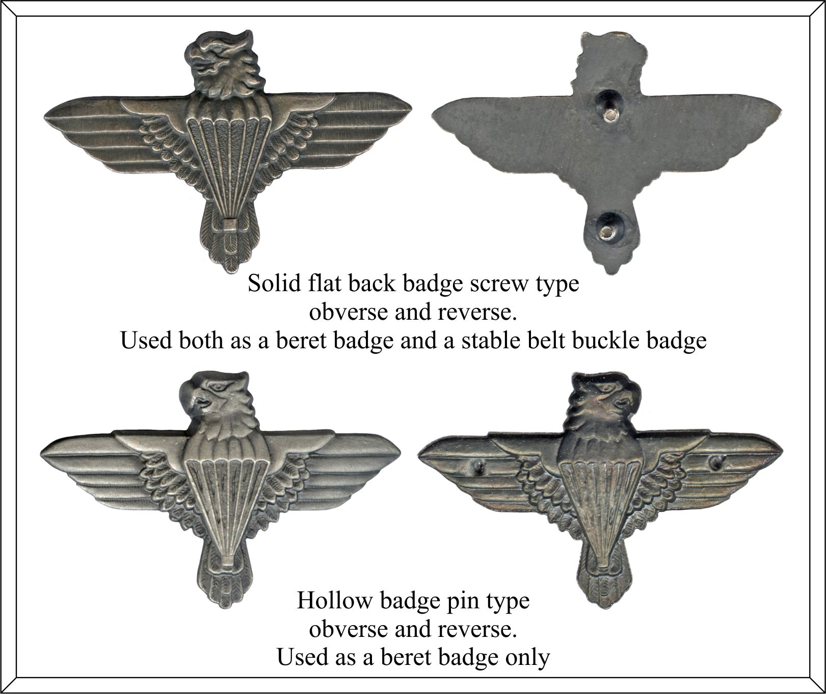 7179 45 Parachute Brigade beret badge, on leather backing (CO3942) (Recce/Special Forces) - Image 2