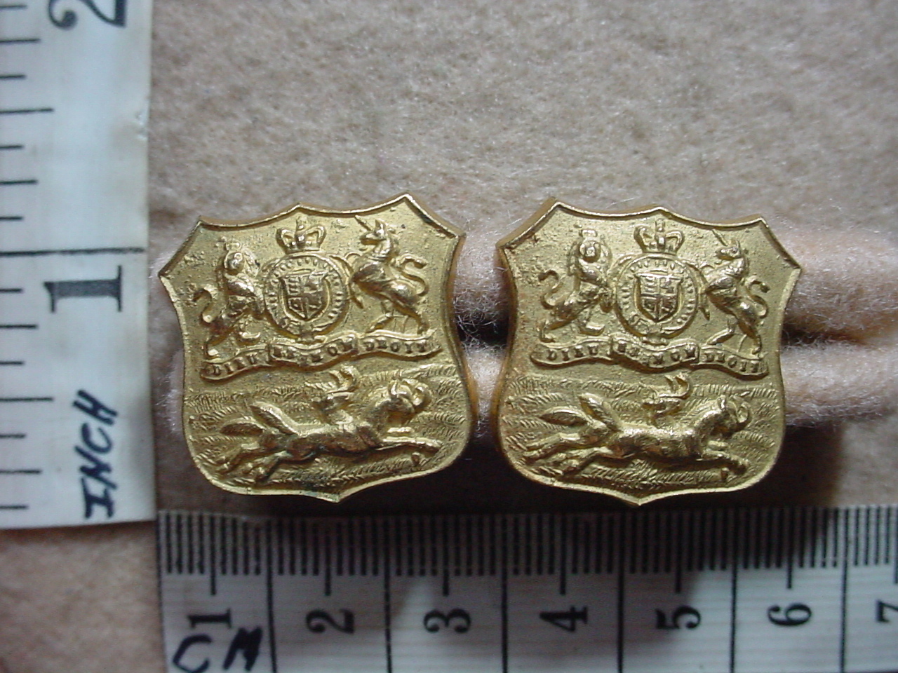 2888 Royal Durban Light Infantry collar badges (CO419 and CO420)