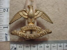 464 Regiment President Kruger cap badge (CO948)