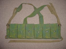 5307 Rhodesian Army chest webbing and 6 magazines, camo painted (Rhodesia)