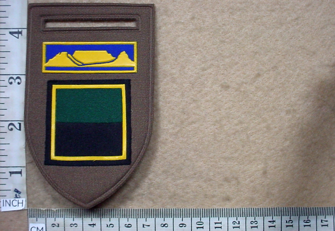5415 South African Infantry B Company arm flash, Western Province Command balkie (DW1 7 12)