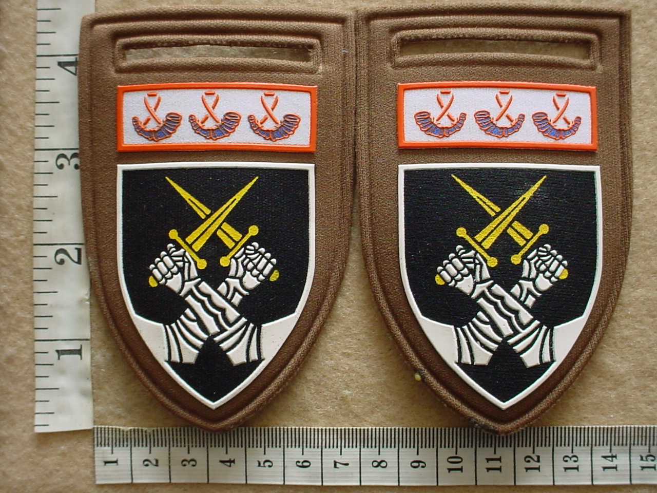 6771 Regiment Bloemspruit arm flashes, Orange Free State Command balkie (F57)