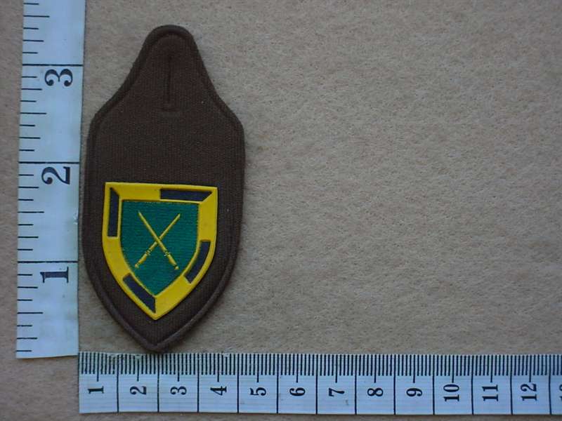 9864 Infantry School pocket flash, work dress (Ref. F58)