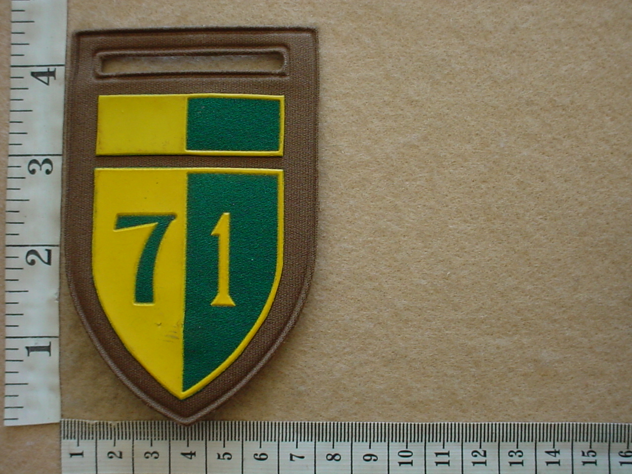 5863 71 Motorised Brigade arm flash, 7 South African Division balkie (F964)
