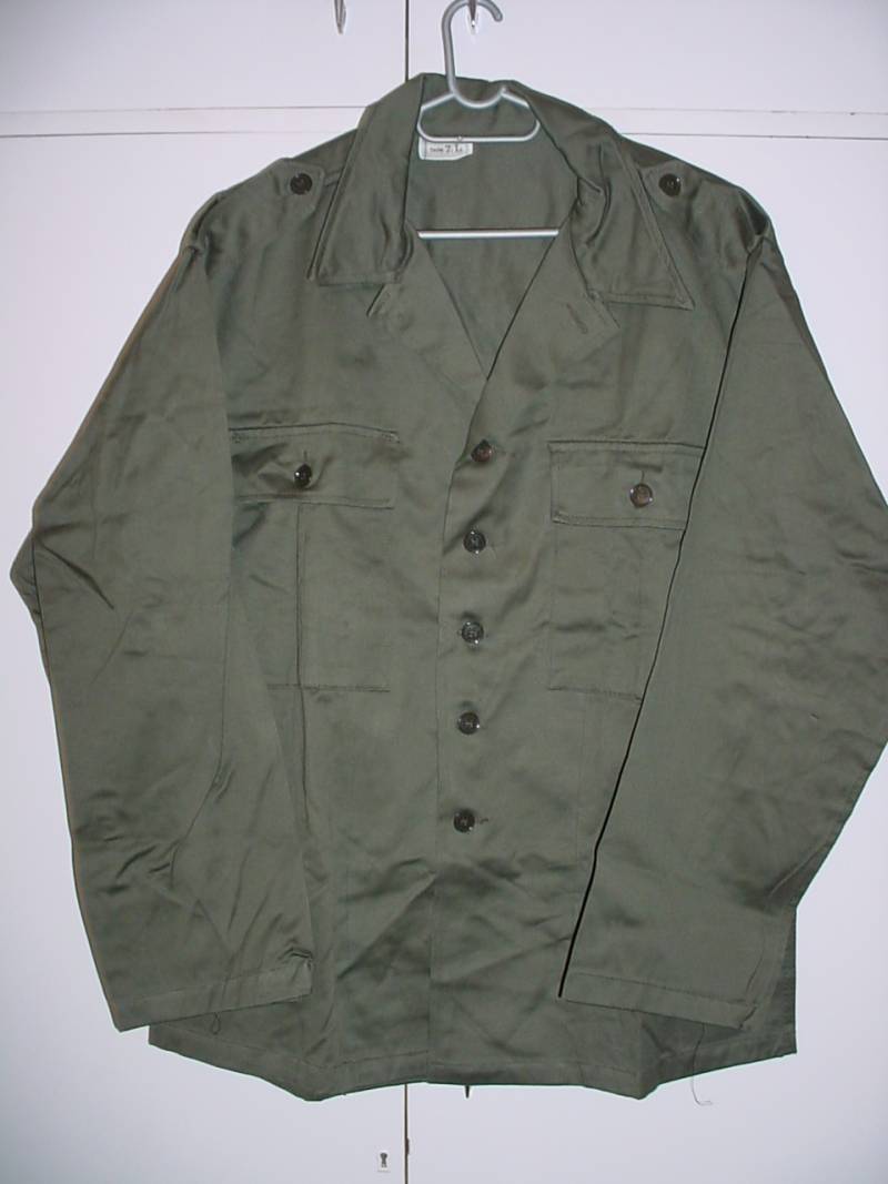 7725 French Army green combat shirt, XL