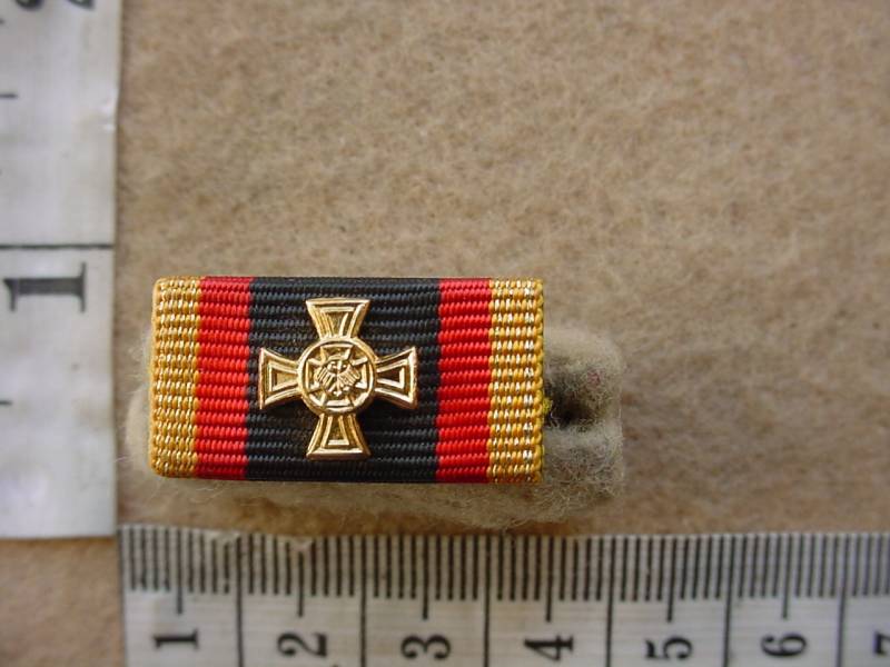 6599 German Armed Forces Gold Cross of Honour ribbon bar (Germany)