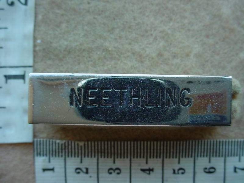 6134 SWA Police name badge Neethling (Ref. Police SWA)