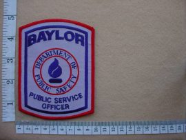 4348 Baylor Department of Public Safety Public Service Officer arm patch (Ref. Police USA)