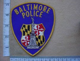 9691 Baltimore Police arm patch (Ref. Police USA)