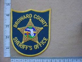 9693 Broward County Sheriff's Office arm patch (Ref. Police USA)