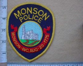 9706 Monson Police arm patch (Ref. Police USA)