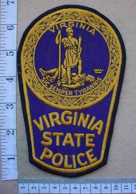 9708 Virginia State Police arm patch (Ref. Police USA)