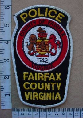 9709 Fairfax County Police arm patch (Ref. Police USA)