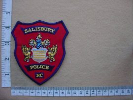 4358 North Carolina Salisbury Police arm patch (Ref. Police USA)